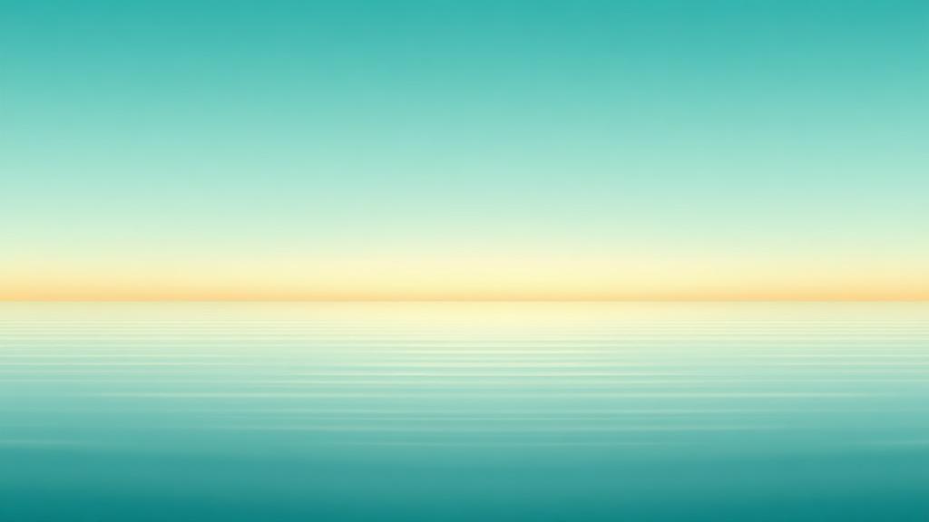 Abstract illustration of calm still water beneath a soft dawn horizon